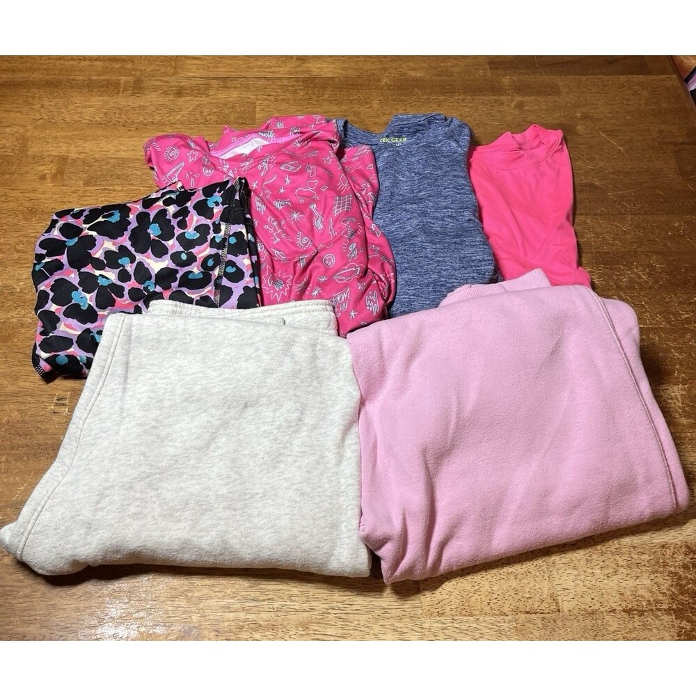 Lot of 6 Girls Tek Gear 3 Tops & 3 Bottoms Size 16 & 18 Bundle Activewear *READ*